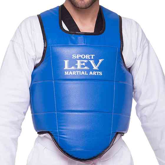 Защита корпуса (жилет) двусторонняя LEV LV-4282 размер S-XL синий-красный Защита для боевых искусств Киев