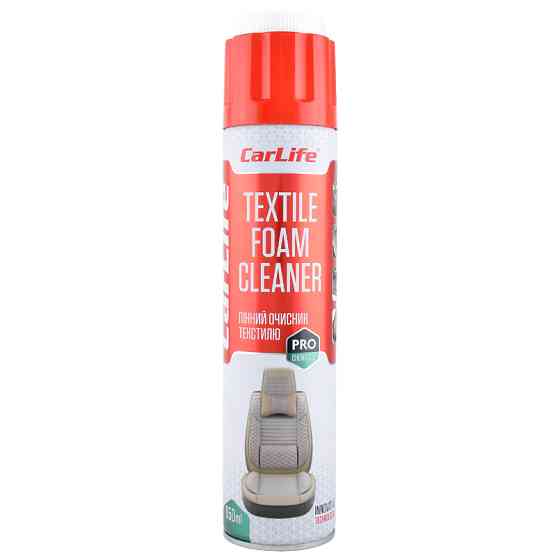 Очиститель тканевой обивки CarLife Textile Foam Cleaner пенный аэрозоль 650мл Львов