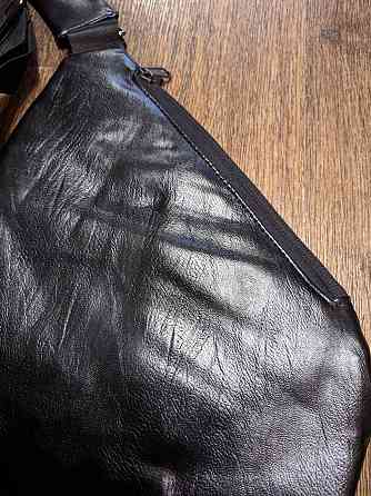 Чоловіча сумка через плечі. Чорна. Кожзам. Київ