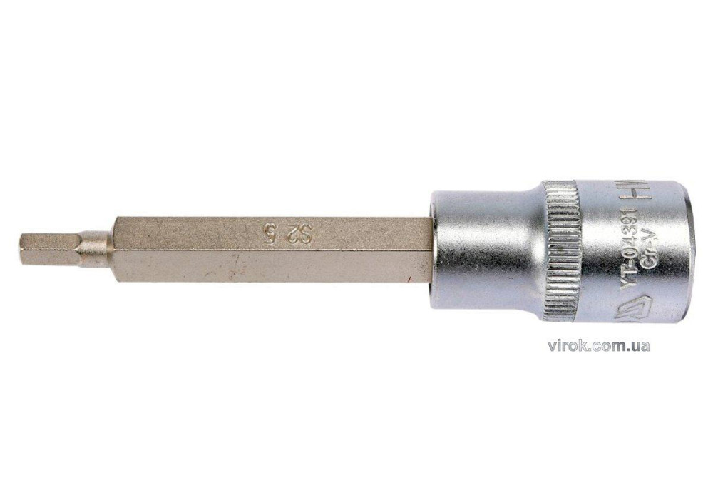 Головка торцева YATO квадрат 1/2 HEX M5, L= 100 мм. подовжена [20/120] Одесса - изображение 1