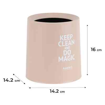 Кошик для паперів Axent Настільний контейнер для сміття, круглий, персиковий (2131-42-A) Вінниця