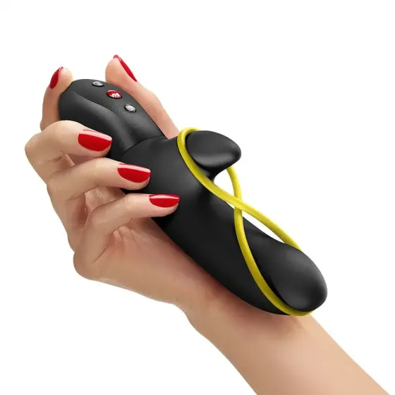 Мінівібратор-кролик зі стимулювальною стрічкою Fun Factory AMORINO Black, стрічка знімна Львів