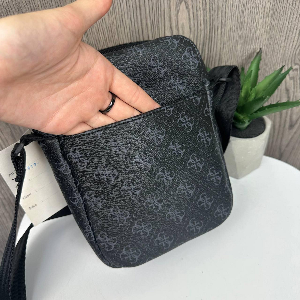 Модна чоловіча сумка планшетка на плече стиль Guess, сумка-планшет Гесс чорна для чоловіків ( 21067 ) Харьков - изображение 8