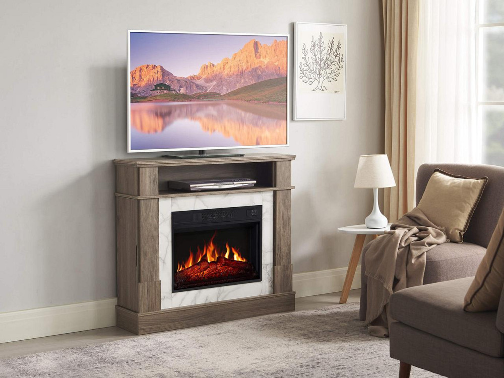 Камінокомплект ArtiFlame For Living AF23S дуб сірий з обігрівом і звуком горіння вогню Київ - фото 7