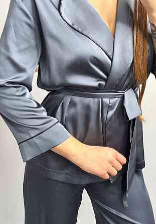 Піжама жіноча шовкова зі штанами Графітовий ч/к XL/2XL Харків