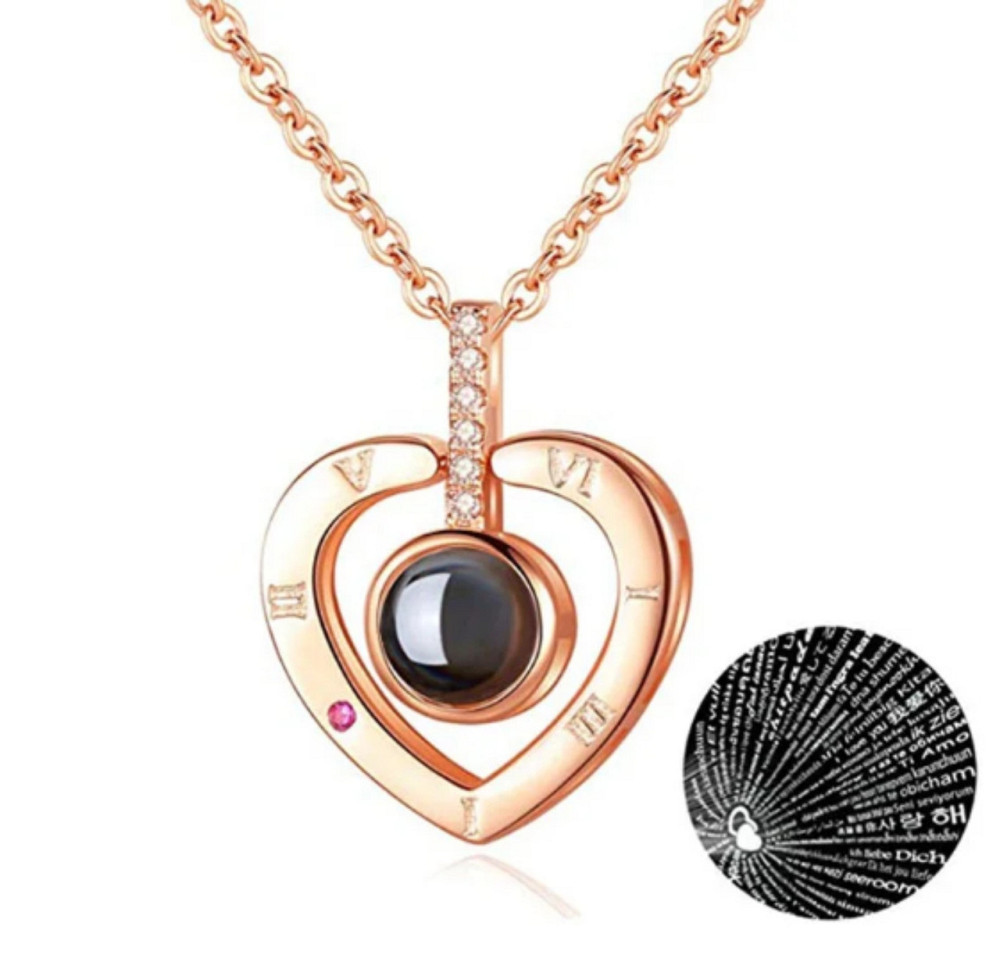 Кулон з проекцією 100 зізнань у коханні Серце Київ - фото 1