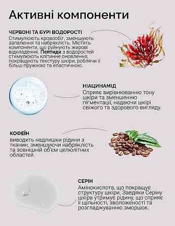 Двухфазный антицеллюлитный концентрат для тела с пептидами и водорослями Reclaire cosmetics 150 мл Киев