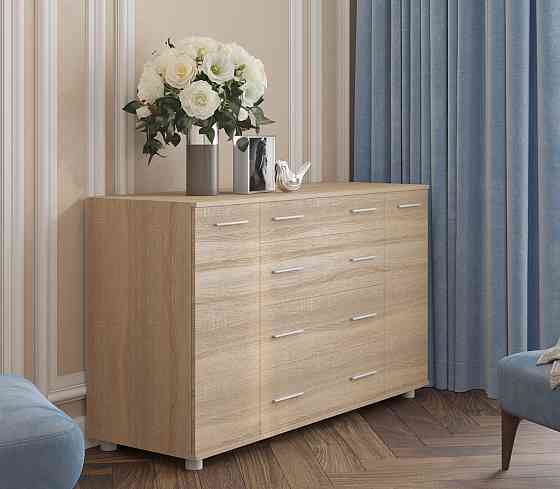 Комод для речей К-4 Еверест 130х38х73 дуб сонома Телескопічні (кулькові) (DTM-2030) Львів