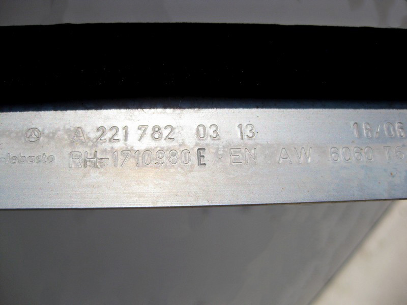 Mercedes-Benz  A2217840206 Права планка ущільнювача під молдингом панорамного даху S-Class W221 Одесса - изображение 4