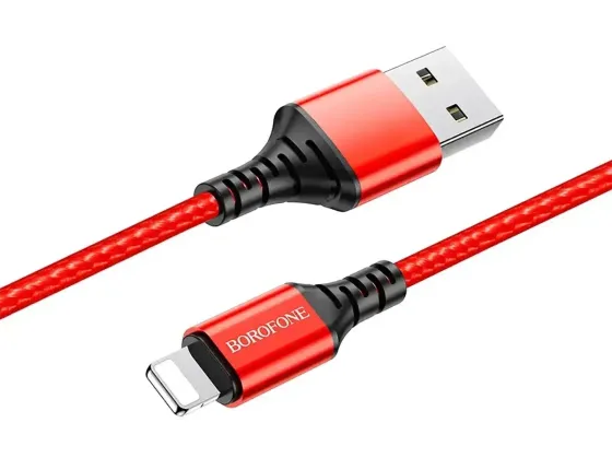 Кабель USB - Lightning Borofone BX54 Ultra Bright 1м 2.4А швидка зарядка для iPhone iPad шнур з чіпом захисту Одеса
