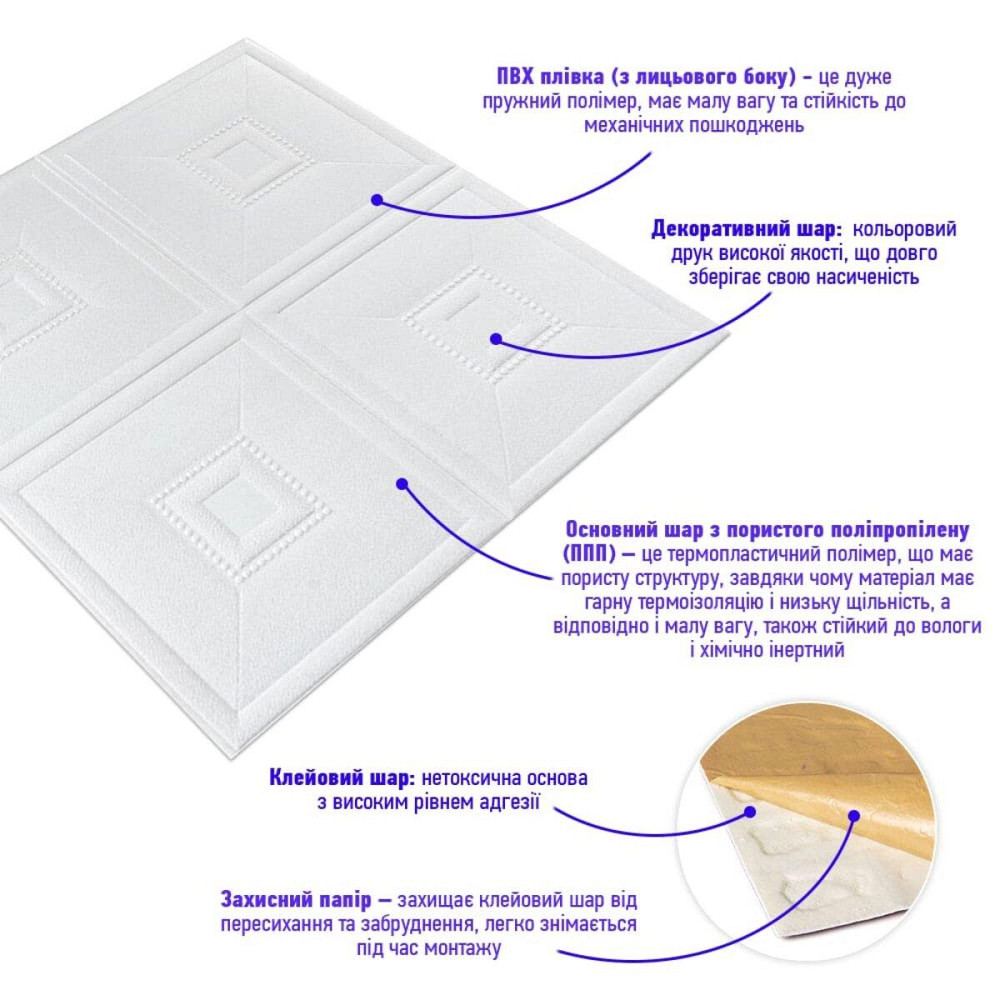 Панель стінова 700х690х5мм SW-00003305 Дніпро - фото 2