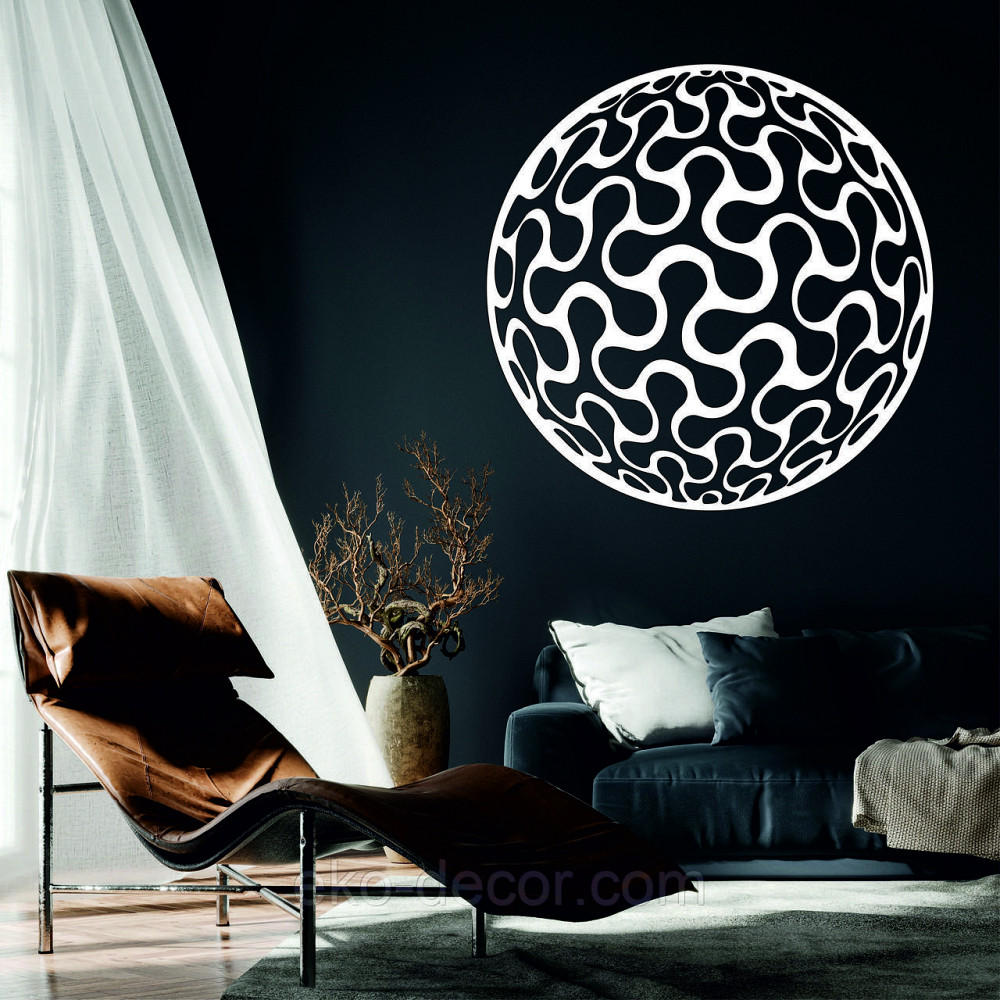 Декоративное настенное Панно «Шар» Декор на стену Білий, 90*90 см Киев - изображение 3