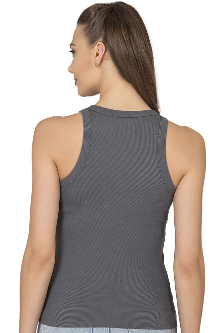 Жіноча майка-борцовка бавовна в рубчик — Ozkan 27464 M Київ - фото 2