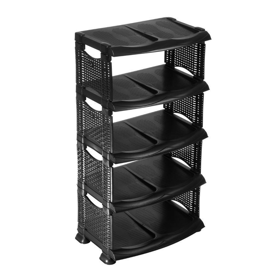 Полка для обуви Ротанг 5 секций черная Харьков - изображение 1