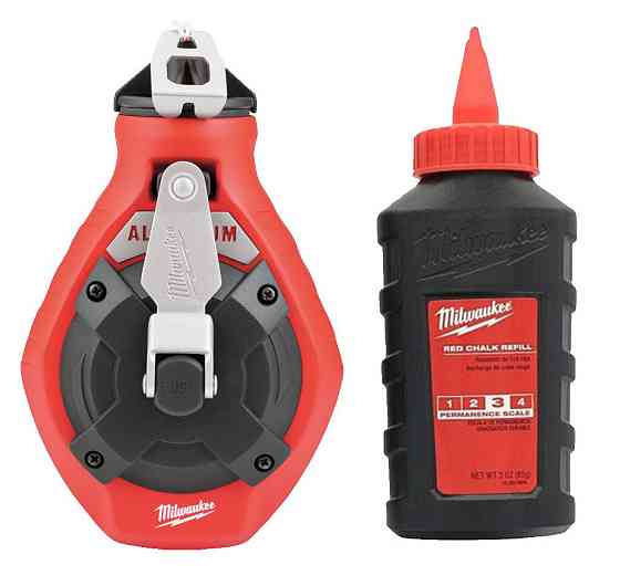 Шнур тонкий розміточний з червоною крейдою MILWAUKEE Одеса