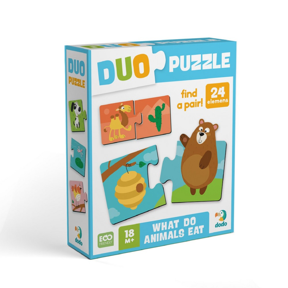 Дитячий пазл "ДУО-Хто що їсть" 300691, 24 елемента Вінниця - фото 2