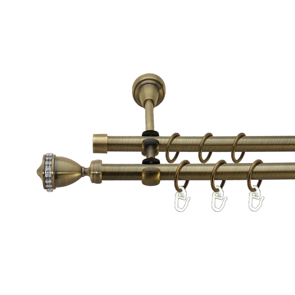 Карниз Orvit Етернія металевий дворядний відкритий Антик 16\16 мм 240 см (7318539) Львов - изображение 1