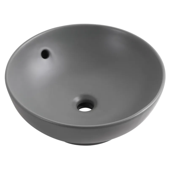 Раковина накладна Mixxus Premium TOPPER-0201 GRAY 410x410x165mm з переливом   ( MP6649 ) 34726 Харьков