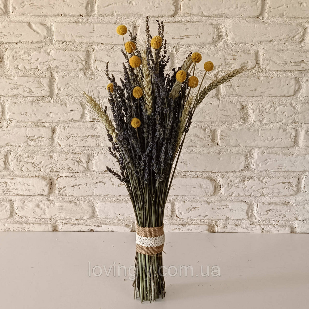 Букет из лаванды и пшеницы h 50см Ирпень - изображение 3