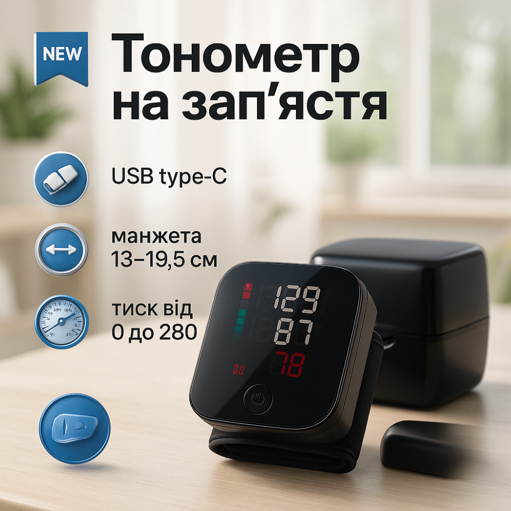 Цифровой тонометр с функцией автоматической настройки BK-606B, Тонометр измеритель давления WL-33 Львов - изображение 17