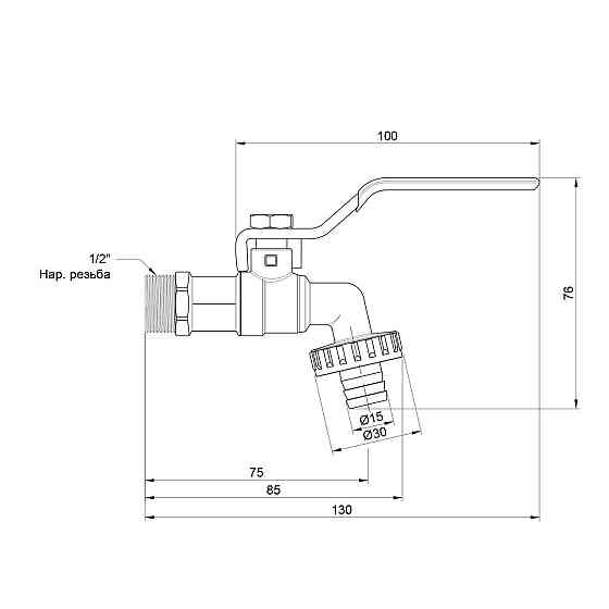 Кран поливальнийThermo Alliance Base 1/2" НР SV140W15 Київ