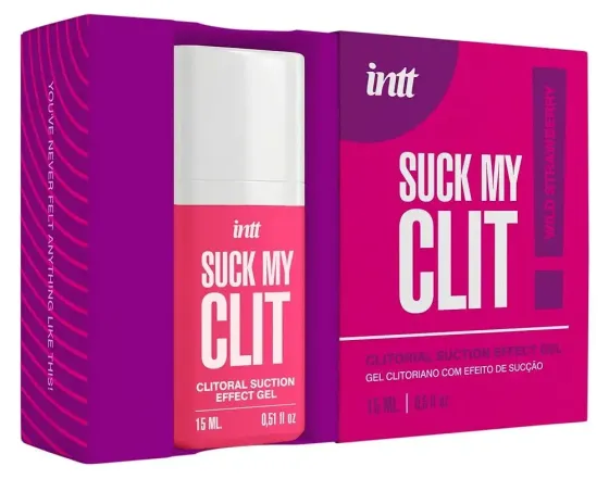 Смоктайзер для клітора Intt Suck My Clit Wild Strawberry (15 мл), полуниця, гель з ефектом посмоктування Львів
