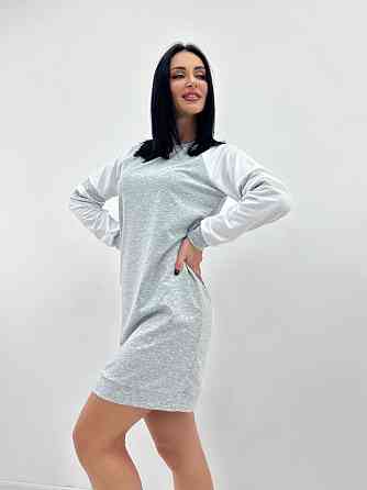Спортивное платье из двунитки Sesilia 42-44, Серый (меланж) Киев