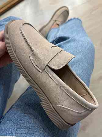 Туфлі жіночі Hengji 588-5 замшеві лофери бежеві, 36, 23 см Київ