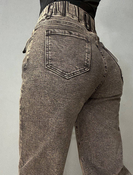 Джинсы женские Vanver 82099 MOM comfort талия на резинке со шнурком коричневые, коричневый, 29, 29, 82 см, 104 см Киев - изображение 5