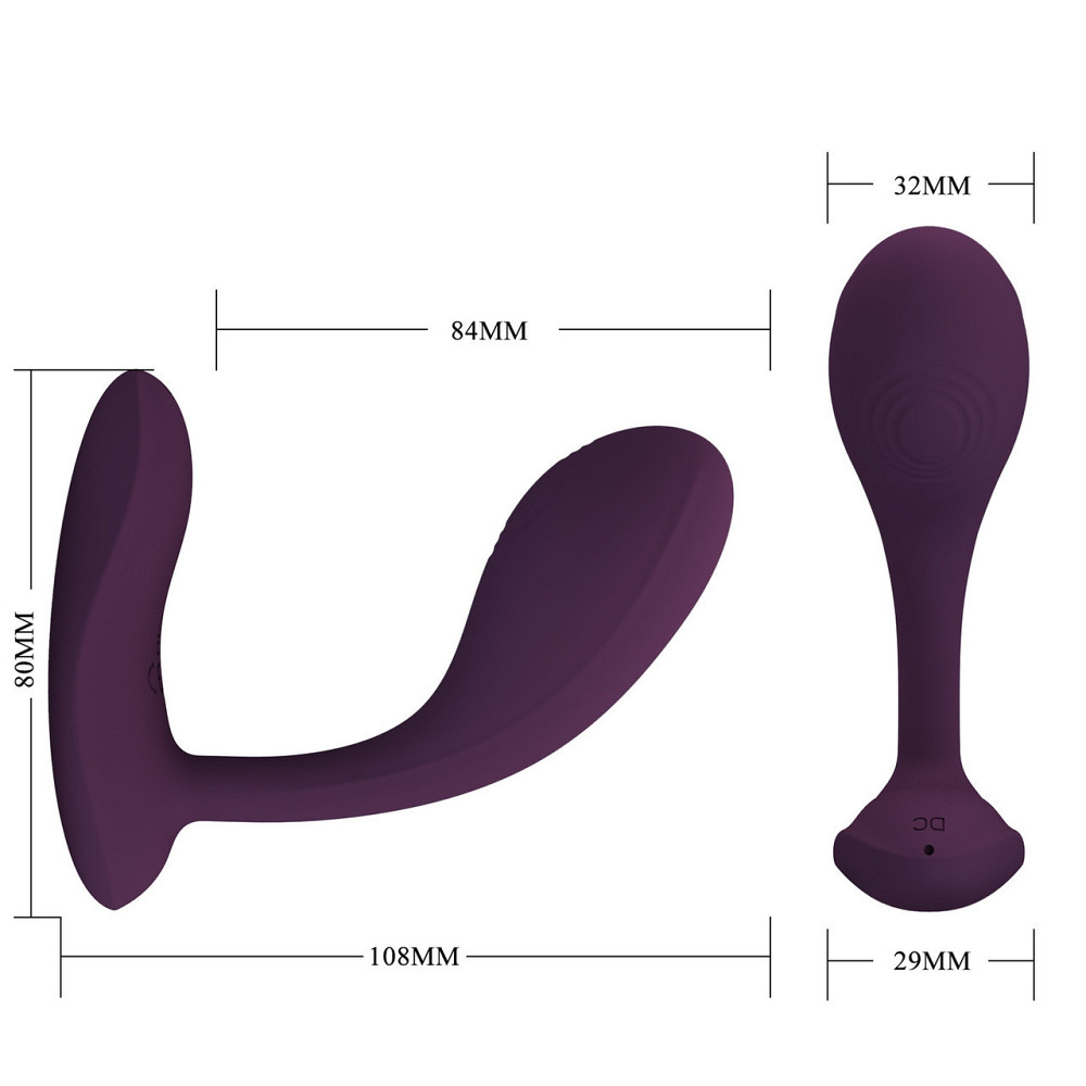 Вібратор PRETTY LOVE Baird Purple, 12 vibration functions Mobile APP Long-distance Control Sex Aura Київ - фото 3