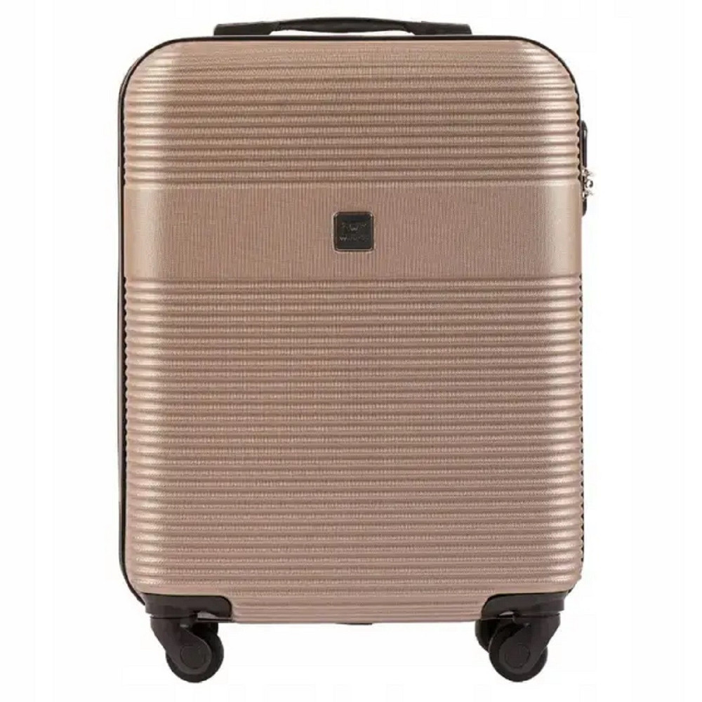 Валіза пластикова WINGS 5398 мікро 52 см золотисто-рожева Київ - фото 2