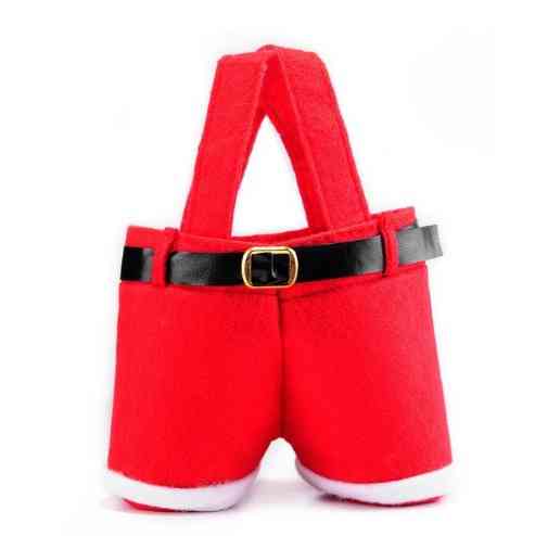 Декор для новогоднего стола Штаны Деда Мороза 210 на 145 мм разноцветный Киев