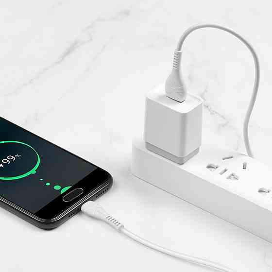 Кабель USB - Type-C HOCO X37 3A 1m PVC PVC конектори колір білий 6931474710512 Одеса