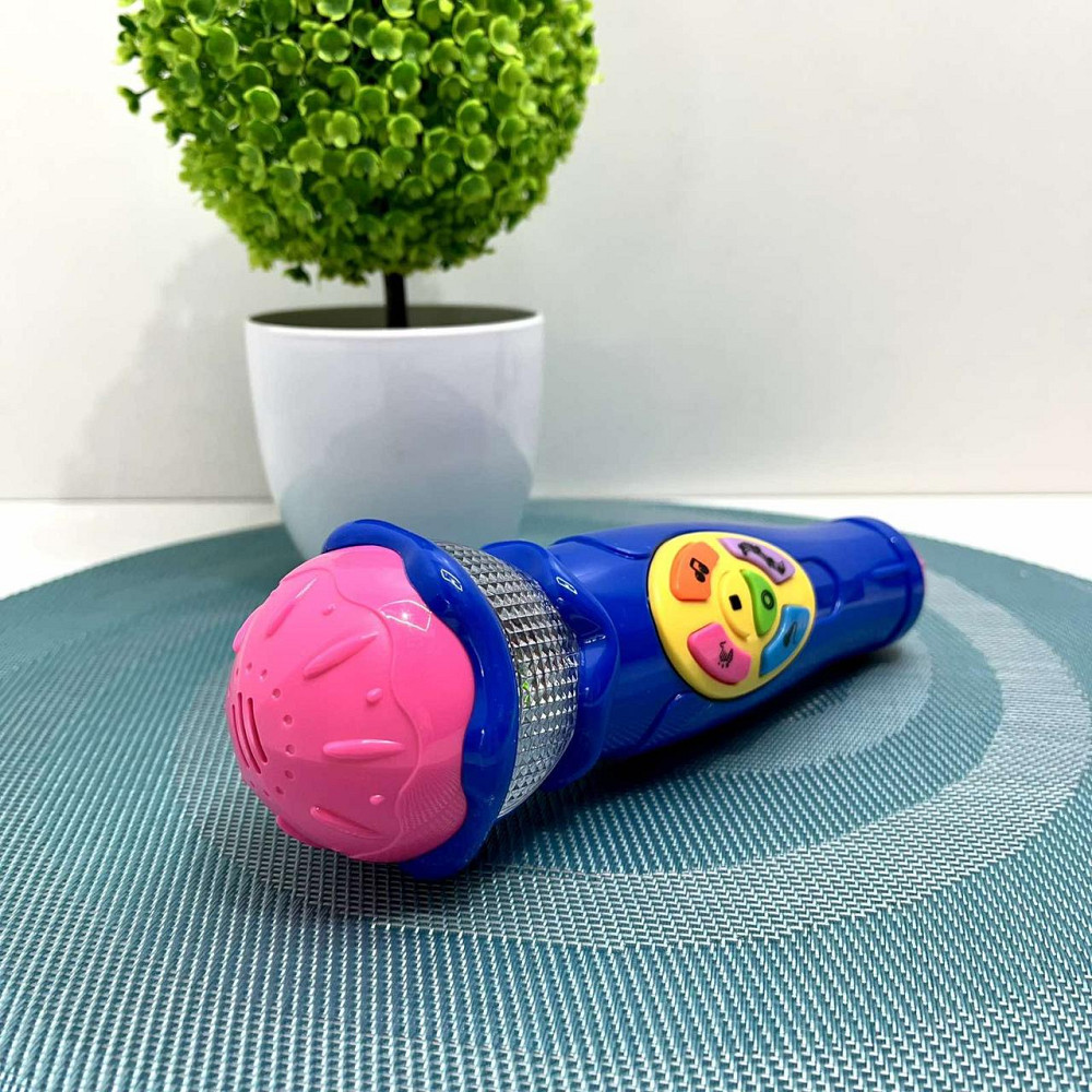Мікрофон Limo Toy музичний дитячий 19см Синій (7043 UA) Чернігів - фото 7
