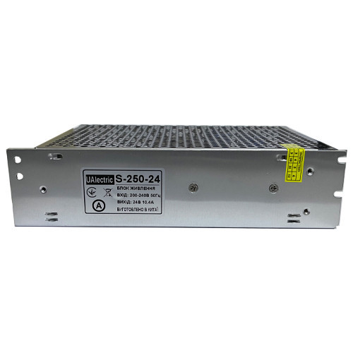 Блок живлення UAlectric S-250-24 24В 10.4А 250Вт імпульсний у перфорованому корпусі для LED, замків, відеоспостереження Київ - фото 1