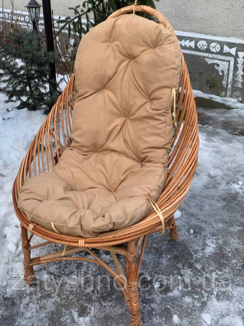 Кресло плетенное  большое с накидкой Киев - изображение 4