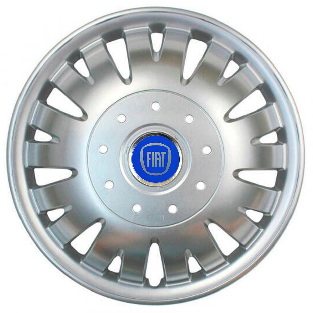 Автомобильные модельные колпаки R16 Fiat (синий) 410 4шт, SJS, серебристые Винница - изображение 1