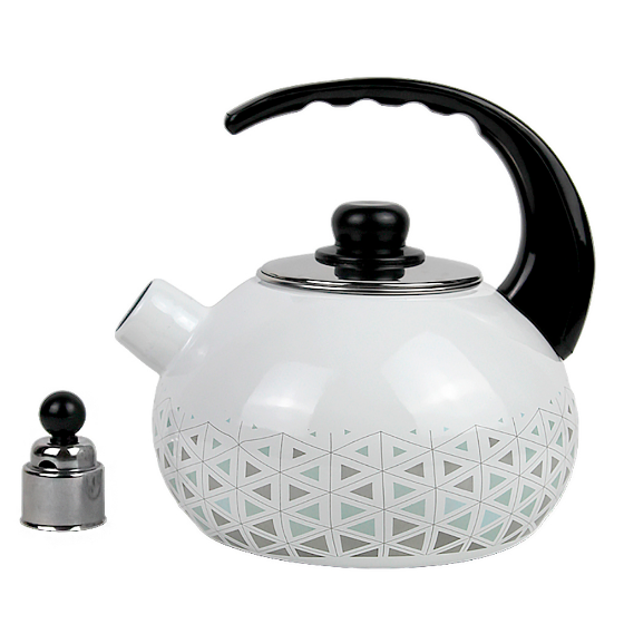 Чайник 2,5л емальований зі свистком білий KAMILLE Житомир - изображение 5