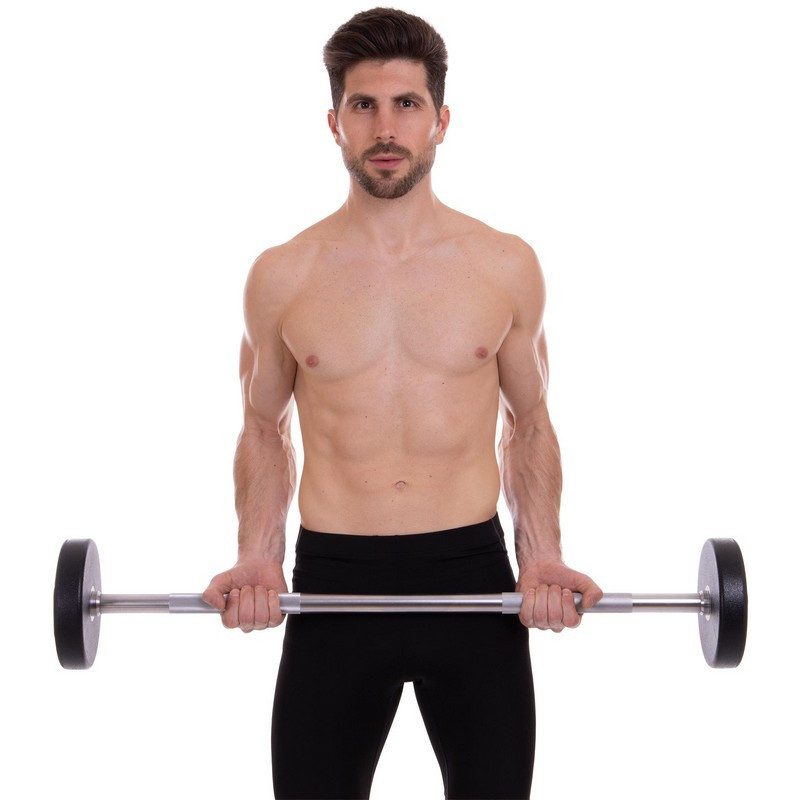 Штанга фіксована пряма поліуретанова Zelart 2689-20 довжина 104 см 20 кг Київ - фото 6