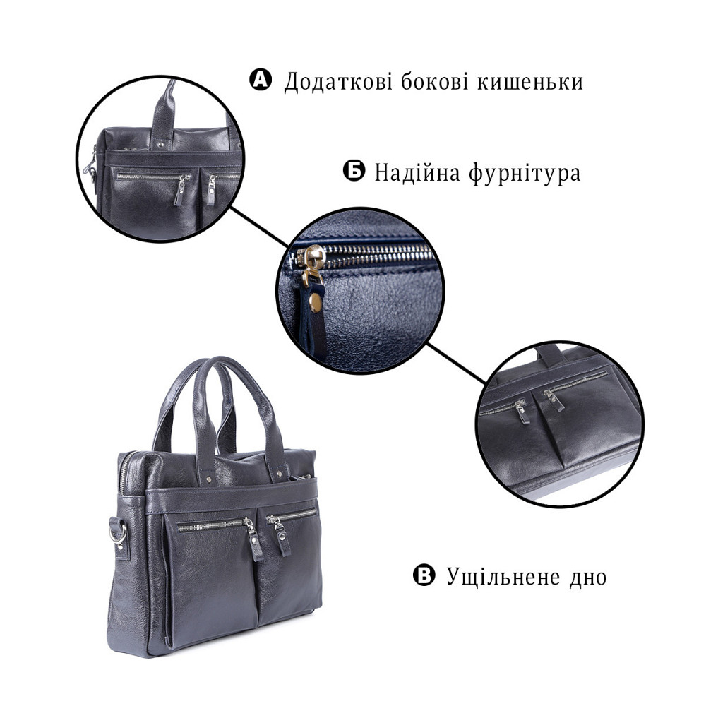 Сумка под ноутбук SHVIGEL 00976 Синяя Киев - изображение 4