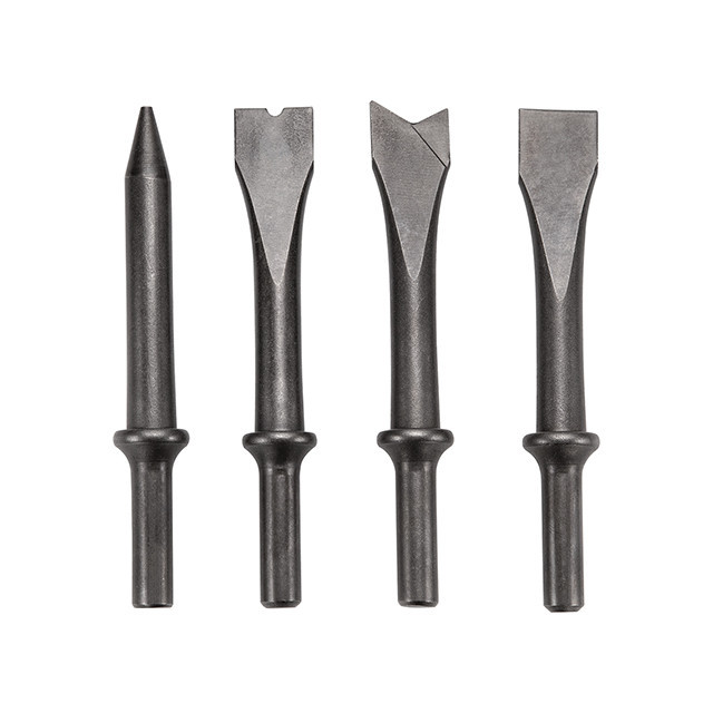 Зубило пневматичне, 4 Дж, до 6 атм, 4500 уд/хв, 150 л/хв, набір насадок 150 мм: 4 од. INTERTOOL PT-1302 Київ - фото 7