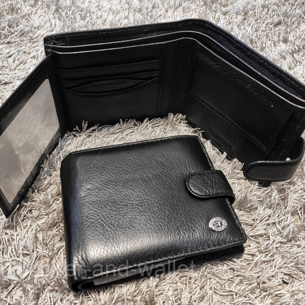 Кожаный мужской кошелёк на много карточек среднего размера ST Leather Киев - изображение 4