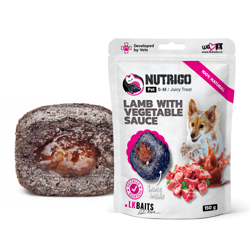 LK Baits Pet Nutrigo Treat Lamb Функціональні ласощі для собак з ягням та овочевим соусом (Ø 12 мм), 150 г Киев - изображение 1