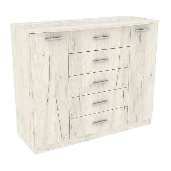 Комод №5, Дуб Крафт Білий, 1200/450/1000 Львів