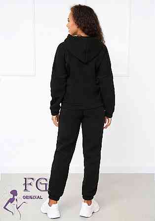 Жіночий утеплений костюм спортивний "WhyNot" оптом I Норма і батал 50-52, Чорний Київ