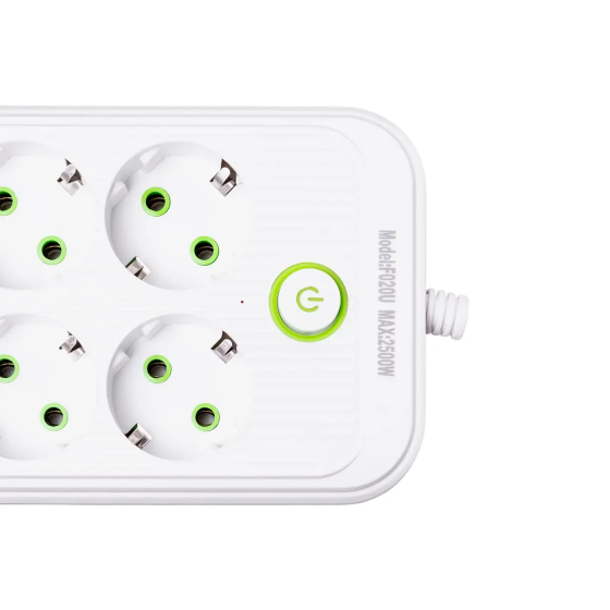 Yiwu Мережевий фільтр 4.7 м подовжувач на 8 розеток з 3 USB 1 Type-C та кнопкою відключення F20 Коломия