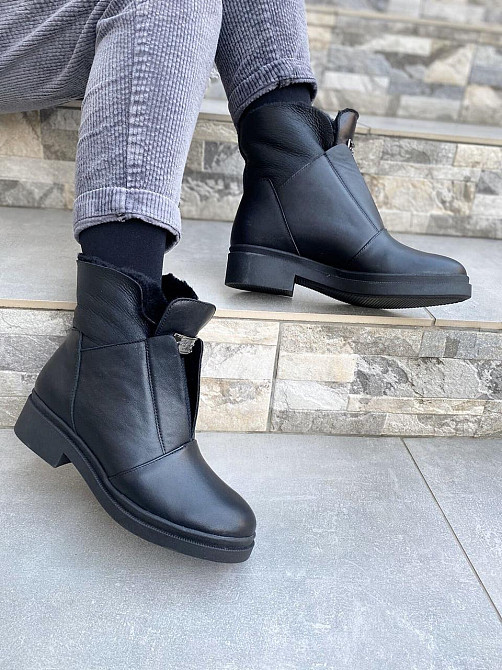 Без бренда Черевики жіночі ESSFIER 2017 чорні (зима, шкіра натуральна) (3877) 36 Коломыя - изображение 7