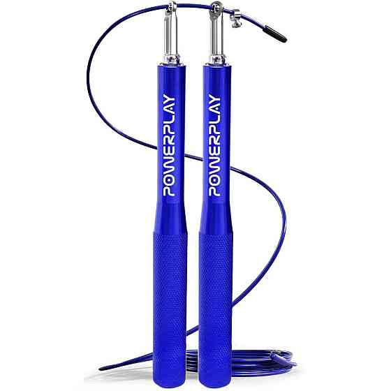 Скакалка швидкісна на підшипниках алюмінієва PowerPlay 4207 Elite Jump Rope Синя (3m.) Каменское