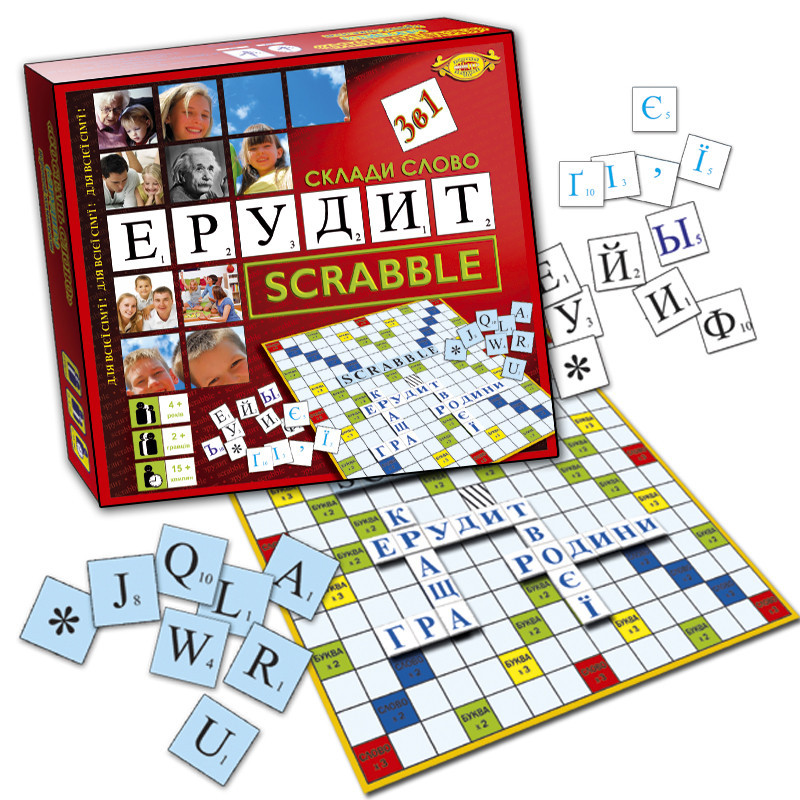 Настільна гра "Склади слово. Ерудит (Scrabble)" MKB0132 від 4-х років Вінниця - фото 1