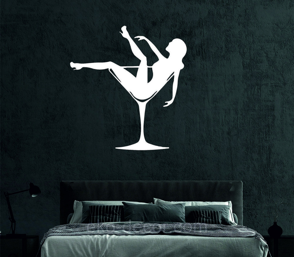 Декоративное настенное Панно «Девушка в бокале», Декор на стену 70*65 см, Белый Киев - изображение 1